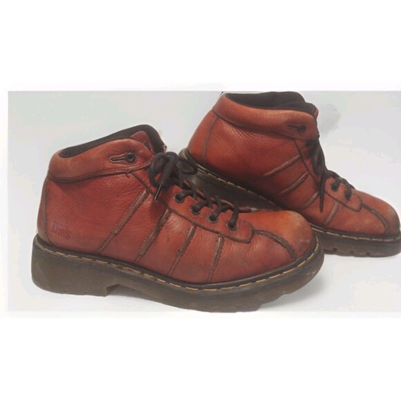 Vintage Dr. Martens Red Boots Made in England DMS Label Mens Size 9 Rare Patina - Picture 3 of 15
